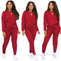 ÚLTIMO Design Personalizado Mulheres Mulheres Pell Tracksuit Set